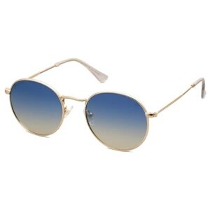 Round Polarized Sunglasses Classic Vintage Shades UV400 Gradient Blue